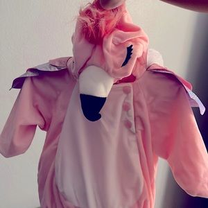 6-12 month Carter’s flamingo costume with striped leggings. Worn once, no flaws